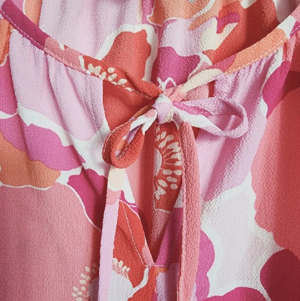 Adyson Parker Floral Print Long Sleeve Pullover Blouse Sz L - Picture 4 of 7